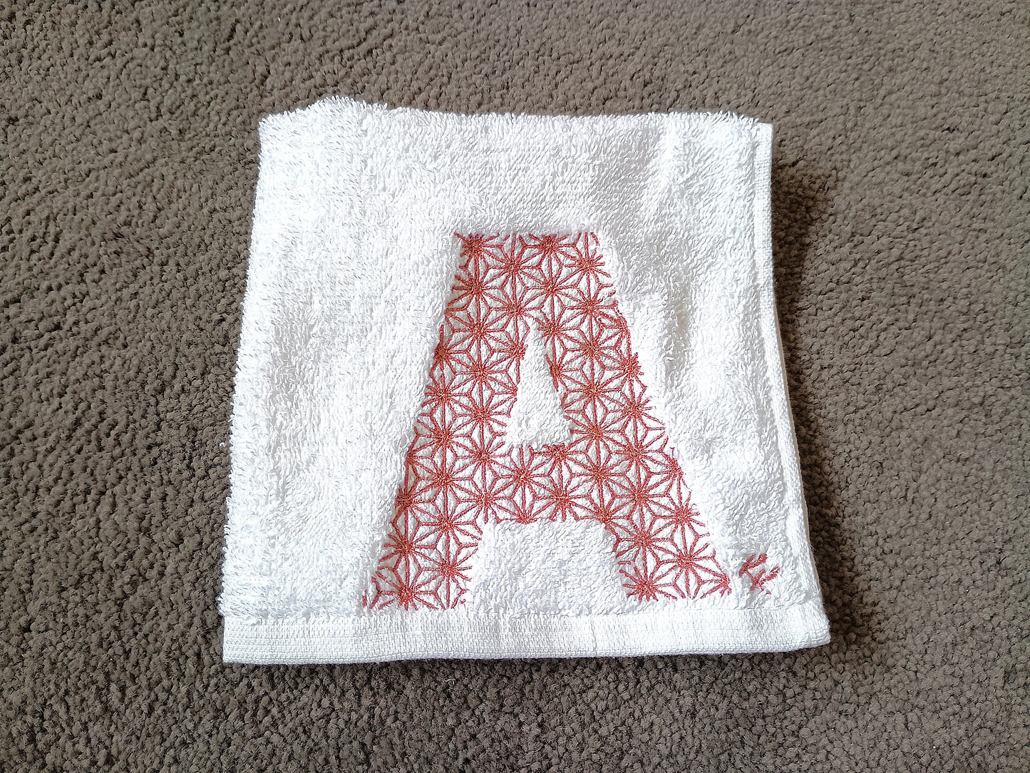 A (Asanoha) Wagara Face Washer – Personalised
