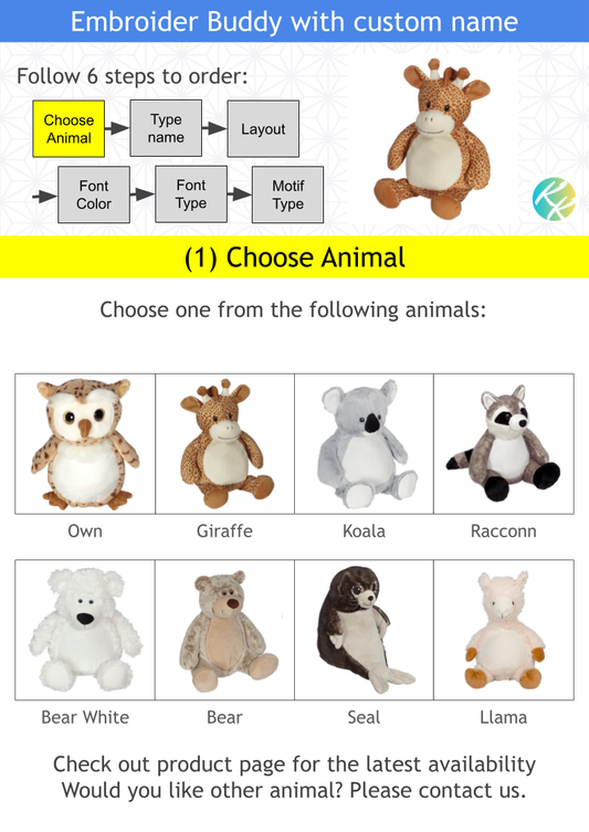 Embroider Buddy with custom name