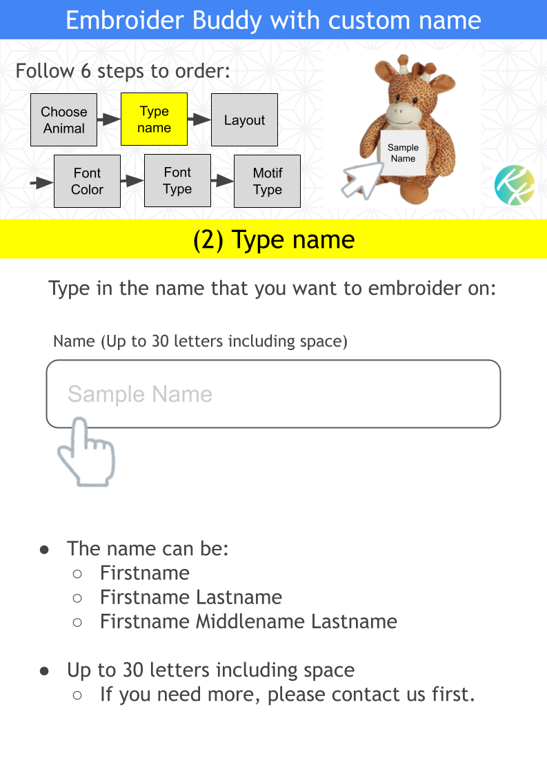 Embroider Buddy with custom name