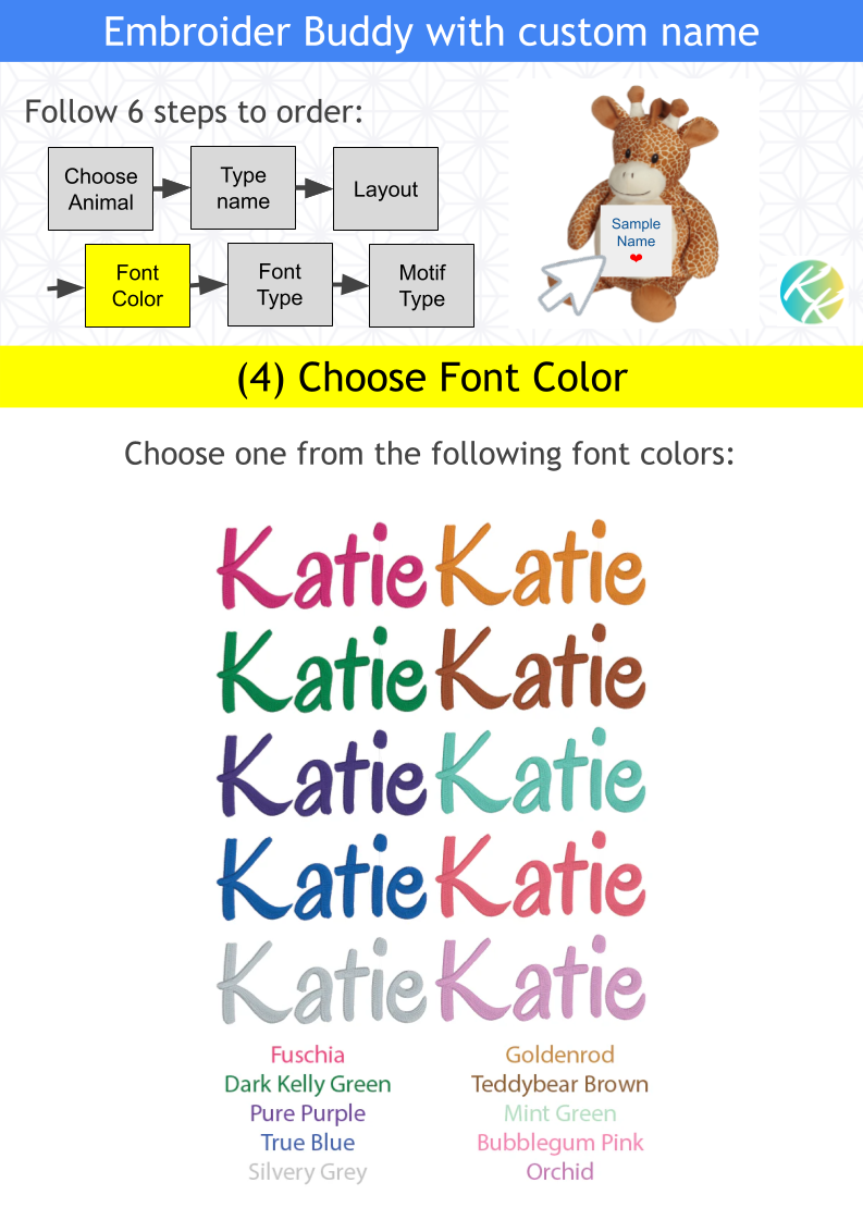 Embroider Buddy with custom name
