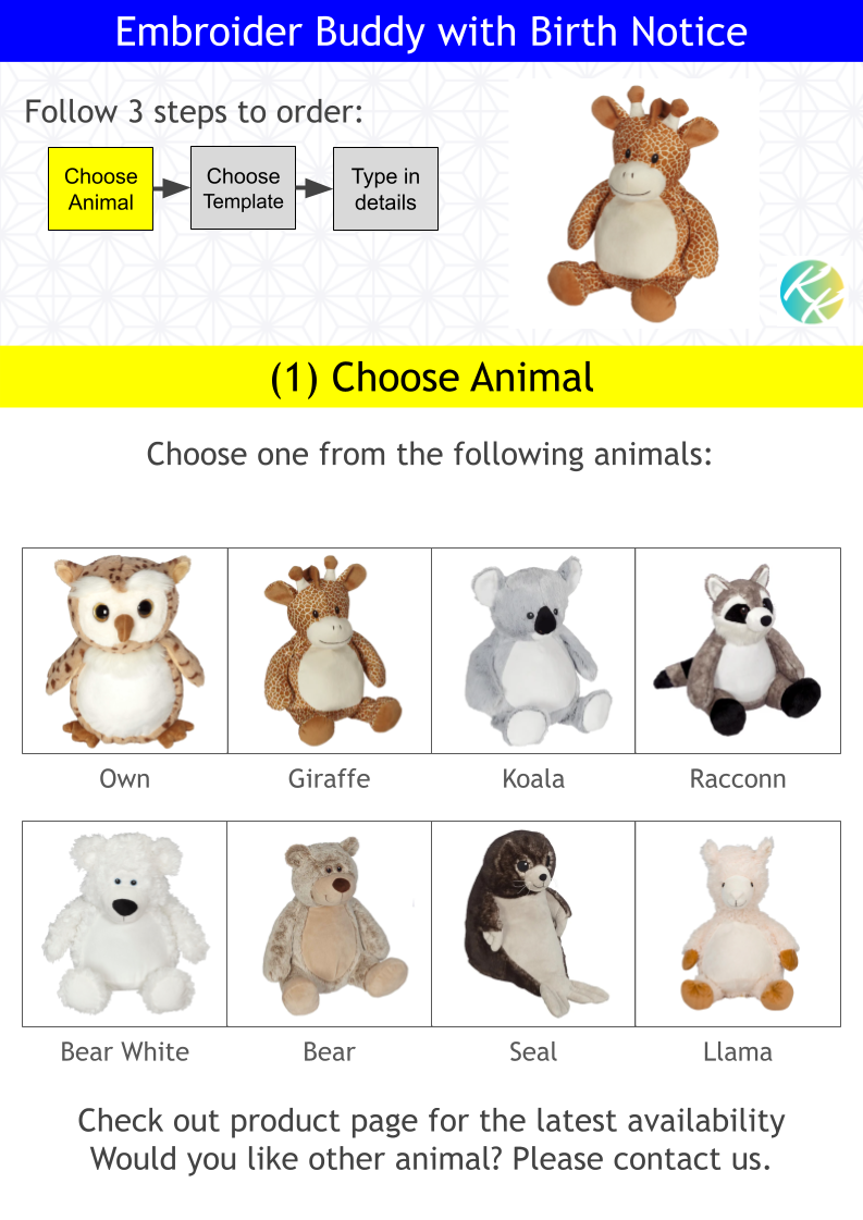 Embroider Buddy with Birth Notice