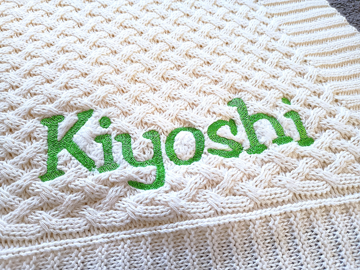 Snuggle Hunny Organic Baby Blanket with name embroided