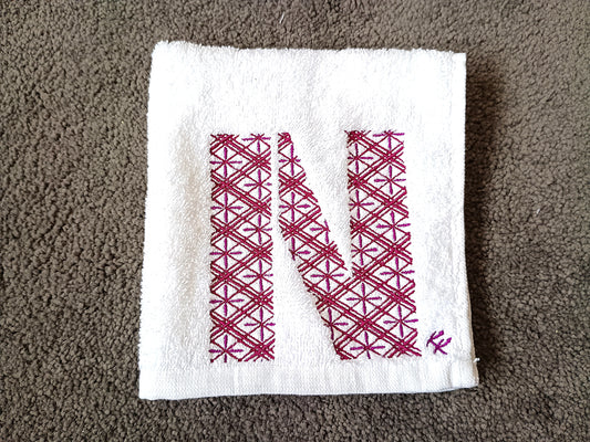 N (Narihira bishi) Wagara Face Washer – Personalised