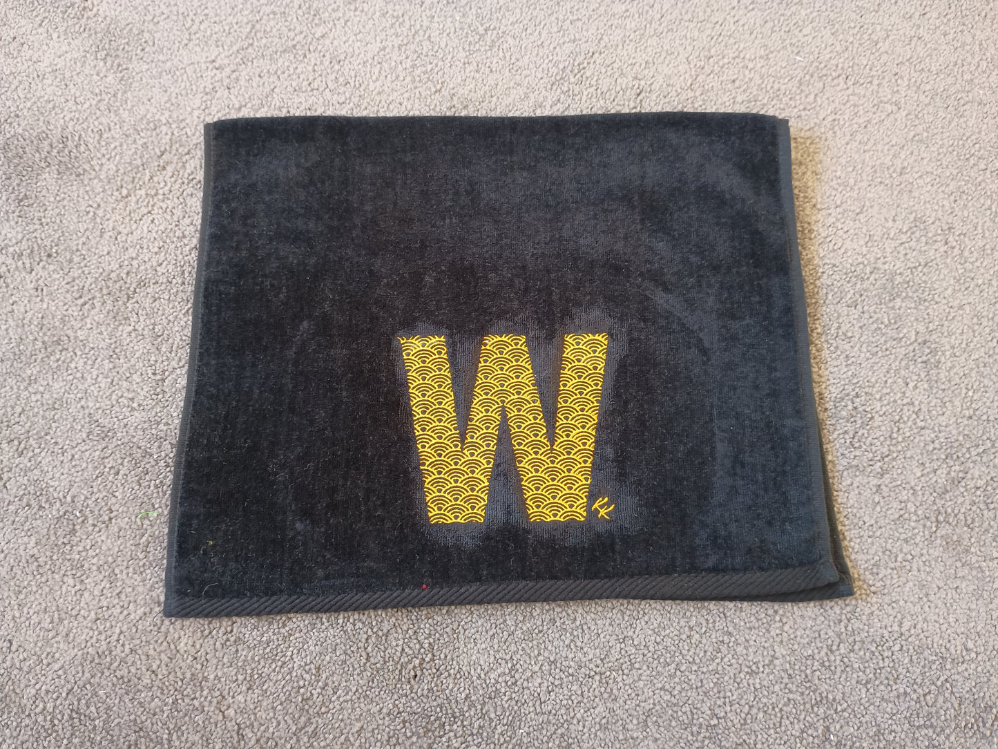 Seigaiha (W) Black Sports Towel
