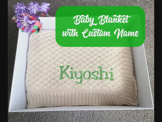 Snuggle Hunny Organic Baby Blanket with name embroided