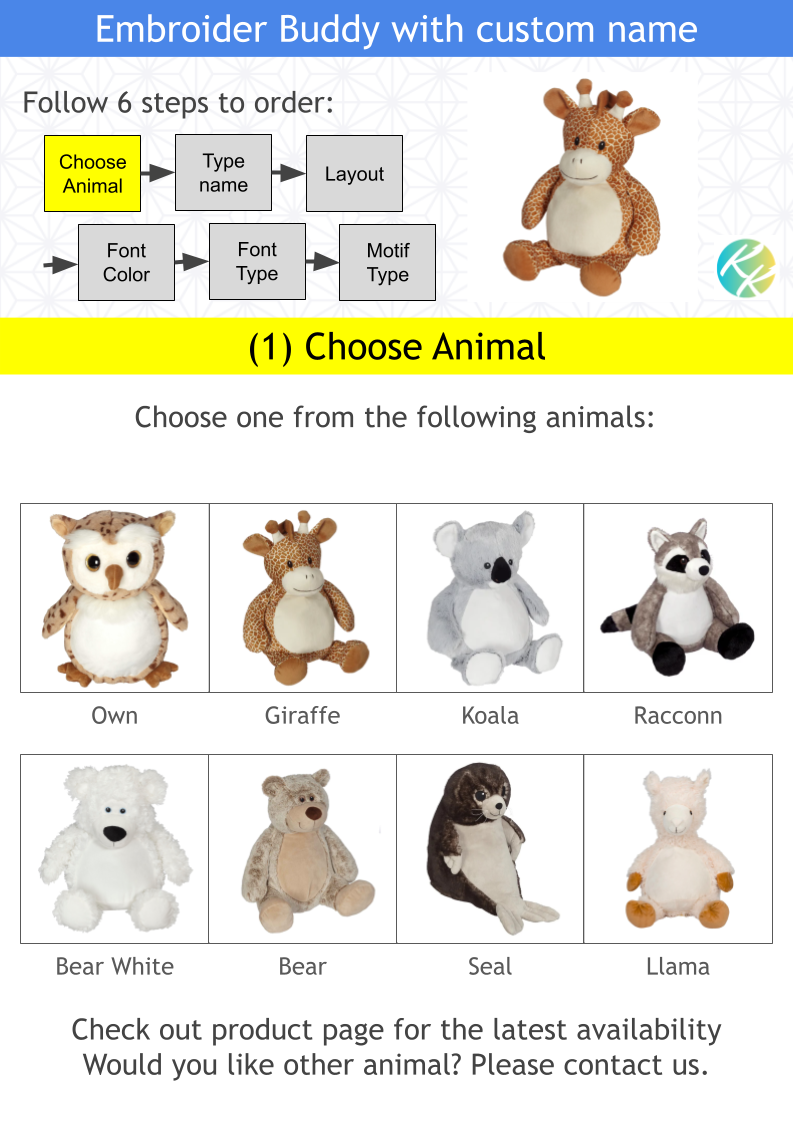 Embroider Buddy with custom name