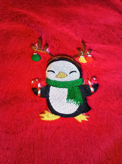 Christmas Stocking with name and image embroidered